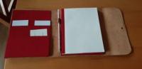 Ledermappe A4 offen